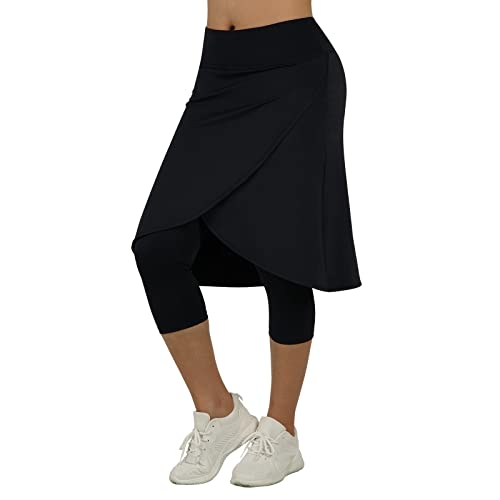 Image of ANIVIVO Skirted Legging for Women, Yoga Legging with Skirts &Women Tennis Leggings Clothes Pockets