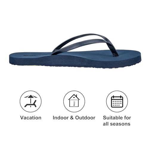 Image of Womens Slim Leather Comfortable Flip Flops Summer Beach Thong Sandals Arch Support Non Slip