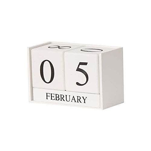 Calendrier en bois blanc decoration bureau chambre style nordique minimaliste