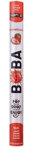 Bobazz To Go Strawberry Boba Straw – Real Fruit Juice