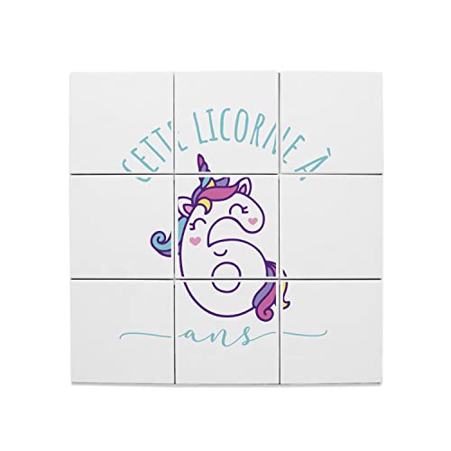 Carreaux céramique licorne décoratifs 45 cm pour sublimer une table d'anniversaire de 6 ans
