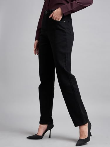Image of Style Quotient Women Tinted Blue HIGH Rise Straight FIT Jeans