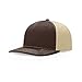 Richardson Unisex 312 Twill-Back Trucker Adjustable Backstrap Baseball Cap, Split Brown/Khaki, One Size Fits Most