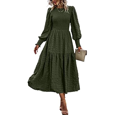 PRETTYGARDEN Puff Long Sleeve Maxi Dress Cover