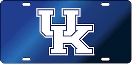 Dixie Dawgs Kentucky Wildcats Acrylic License Plate Officially Licensed UK Blue