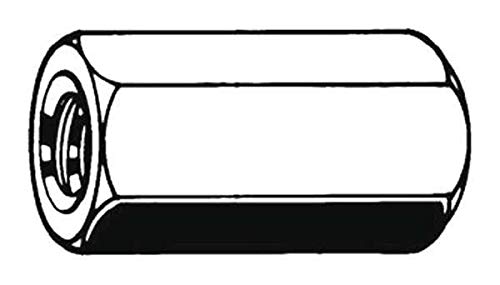 M16-2 Dia. x 48 mm L x 24 mm W 18-8 Steel Finish Coupling Nut, 25 pk.