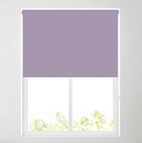 Blackout Roller Blinds for Windows, Custom Cut to Size - Black Out Thermal Fabric Durable Fittings Easy Fit - Roller Blind (Lilac 61cm)