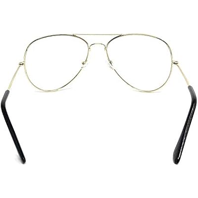 SHAMZBEST Clear Lens Aviator Eyeglasses Classic Retro