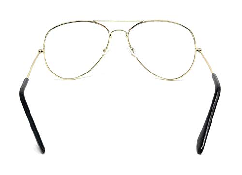 Webdeals - Clear Lens Aviator Eyeglasses Classic Retro #TOP1