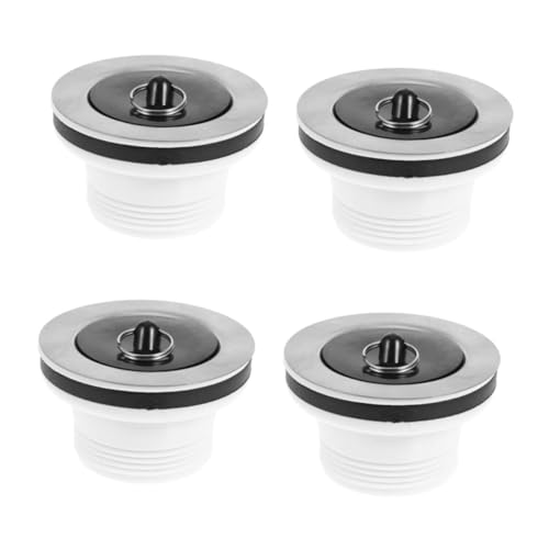 jojofuny 4 Piezas Colador Desagüe de Lavabo Kit de desagüe de Fregadero Desagüe de Goma Desagüe de Agua desagüe de Ducha RV Filtro de Drenaje Lavabo del baño Acero Inoxidable
