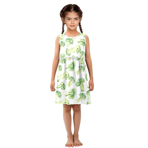 Broccoli Girls Summer Sleeveless Dress Casual Sundress 2-8 Years4