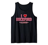 Cuenta con un diseño exclusivo de recuerdo I Love Rockford, IL