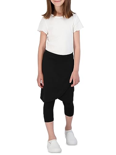 Girls High Elastic Waist Capri Pants Kids Cute Active Golf Tennis Skorts Leggings Skirts Trousers3