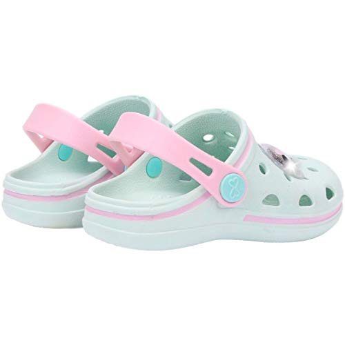 Baby Colors Babuche Pop Mini - Verde Cha/Rosa Bb - 184.001-637-21/22