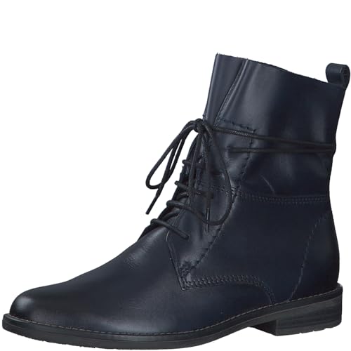 MARCO TOZZI Damen Stiefeletten zum Schnüren aus Leder Flach,...
