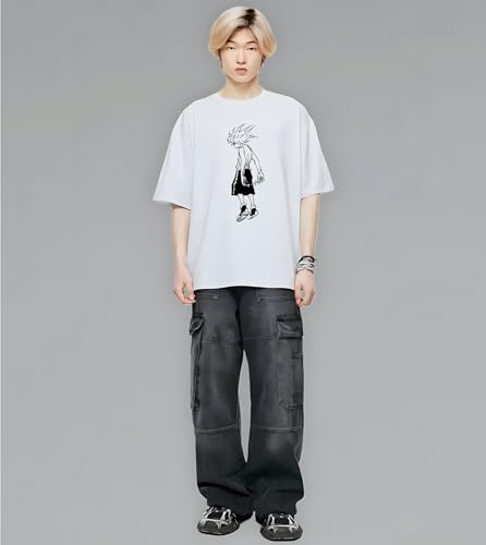 Anime, Hunter x Kilua Tee, Unisex Vintage Y2K Oversized Graphic T-Shirt, Streetwear Grunge Style, Retro Aesthetic Design2