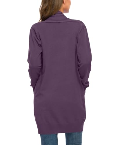 Image of Anymiss Womens Oversized Long Sweater Cardigan with Pockets - Long Sleeve Knit Kimono S-3X