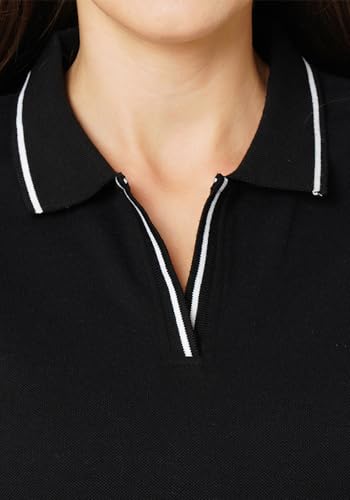 Image of Wear Your Opinion Womens Premium Pique Polo Collar Neck T-Shirt Womens Premium Pique Polo Collar Neck T-Shirt (Design: Tipped Polo)