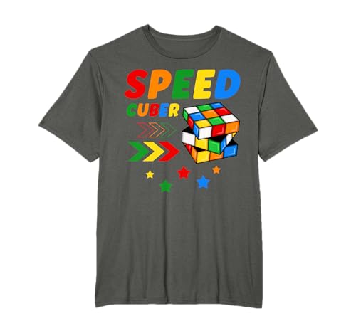 Speed Cuber Puzzle Cubing Cube Magic Boys Girls Kids Camiseta