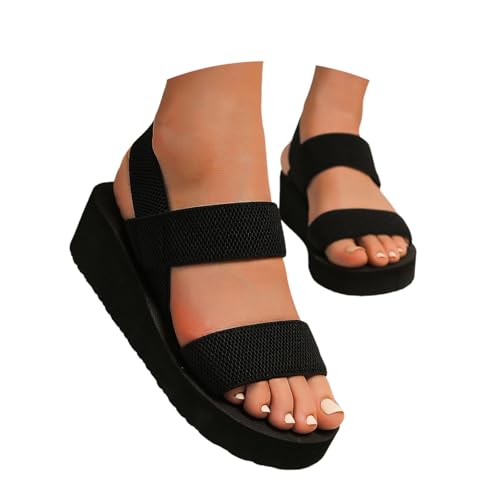 Scarpe Estive Donna, Ortopedico con Suole Comodi Antiscivolo Sandali con Zeppa Casual Leggero Lavabili Morbida Punta Aperta Eleganti per Sport e Spiagga