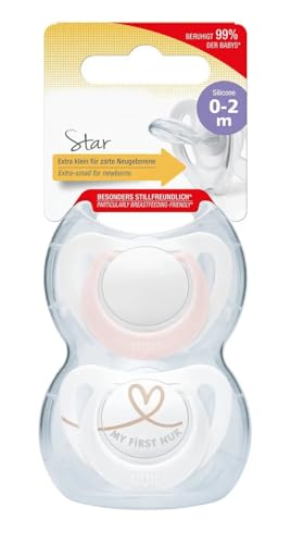 Star Schnuller für Neugeborene | 0–2 Monate | BPA-freie Silikonschnuller...