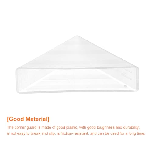 Image of uxcell 8Pcs Plastic Corner Protectors 11x50mm Right Angle Shape Glass Corner Guards Cushion for Corner Protection of Glass, Mirror, Tile, White