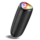 Bluetooth スピーカー【2025最新型】ワイヤレススピーカー 24時間連続再生 強化された低音 Bluetooth 5.3 完全ワイヤレスステレオ対応 TWS機能 Type C充電式 LEDライト付き マイク内蔵 ハンズフリー通話 IPX7防水 小型 持ち運びやすい お風呂で使用可能 日本語取扱説明書 ダーク