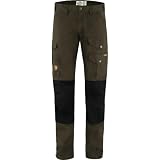 Fjällräven Vidda Pro Men's Trekking Trousers - Water Resistant, Wind Resistant Fabric, Reinforced Knees - Hiking, Trekking, Dark Olive/Black, 30W x 34L