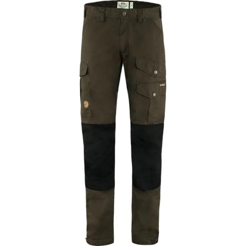 Image of Fjallraven Vidda Pro Men's Hiking Trousers (US, Wasit Inseam, 34, 32, Regular, Regular, Dark Olive-Black)