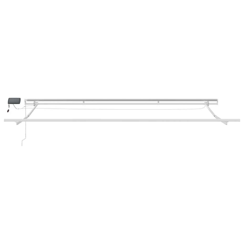 Manuelle Gelenkarmmarkise mit LED-Beleuchtung, wasserdichtem UV-Schutz, 400x300 cm, Weinrot für Terrasse, Balkon, Garten, Gastronomie