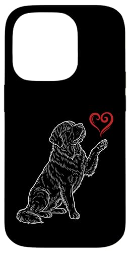 Saint Bernard Dog St. Bernard Holding Heart Valentines Case for iPhone 14 Pro
