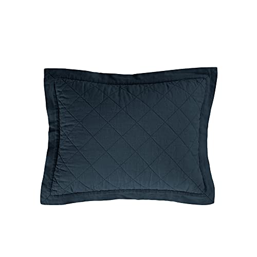 HiEnd Accents Diamond 12x16 Navy Quilted Boudoir Pillow