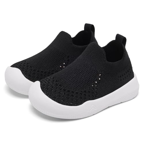 Image of Eashi Baby Boy Girl Non-Skid Indoor Infant Walking Shoes Breathable Warm Elastic Sock Shoes with Memory Sole Protect Toes Outdoor Sneakers