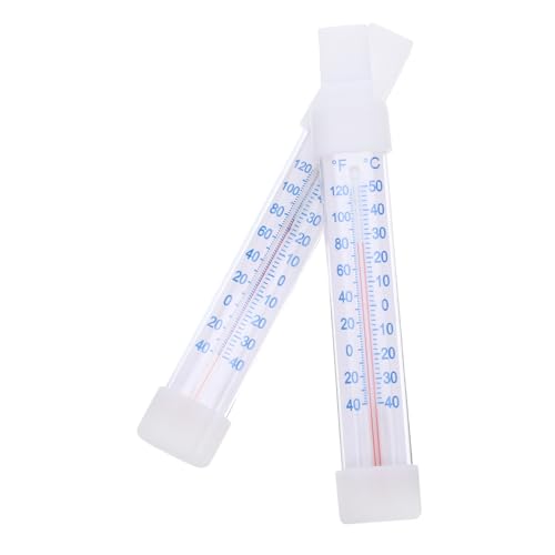 Cabilock 2 Piezas Termómetro de Refrigerador Colgante con Gancho Medidor Analógico de Temperatura Sensor de Alta Exactitud para Congelador Cocina y Nevera