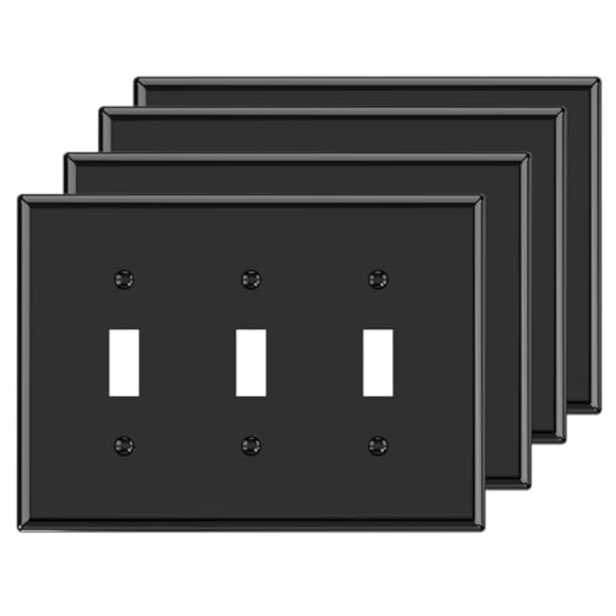 3-Gang Toggle Switch Wall Plate, Unbreakable Thermoplastic