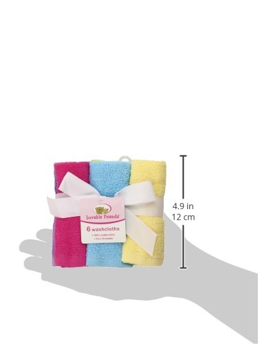 Image of Luvable Friends Unisex Baby Super Soft Cotton Washcloths, Pink, One Size (Pack of 2)