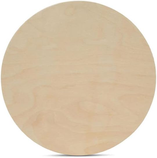 Wood Circle Disc 7 inch Diameter, 1/2 inch Thick, Birch Plywood, Pack of 10 Unfinished Round Wooden Circles for Crafts by Woodpeckers