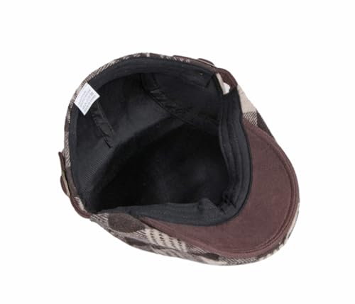 Image of Quanhaigou Unisex Denim Newsboy Hats Flat Ivy Gatsby Cabbie Driving Berets Hat Cotton Dad Cap for Men Women