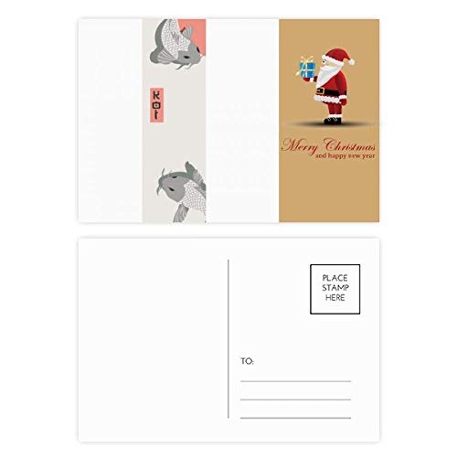 Cartes postales japonaises et chinoises traditionnelles de Noël | Lot de 20