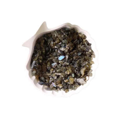 Image of Natural Labradorite Crystal Chips 250 GM | Decorative Gemstone Chips for Vastu, Home Decor, Meditation Space, Jewelry Making, Resin Art & Crafts