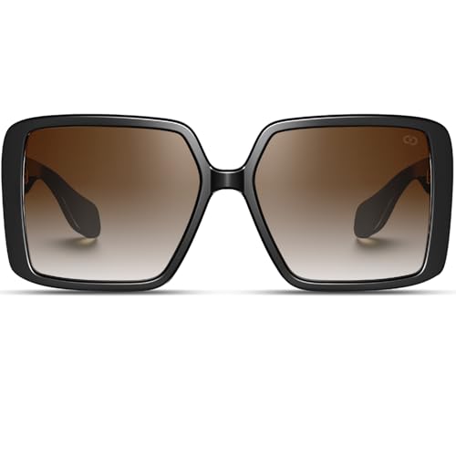 VISOONE Oversized Square Sunglasses Womens Big Large Wide Designer Trendy Fashion Accessories UV400 Protection Shades Harvard4