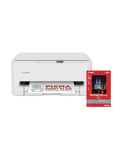Canon PIXMA TS6550i – Imprimante Jet d’Encre Multifonction Wi-FI – Impression Rapide Recto Verso – Format A4 et 10x15 cm PIXMA Print Plan - Inclus Papier Photo...