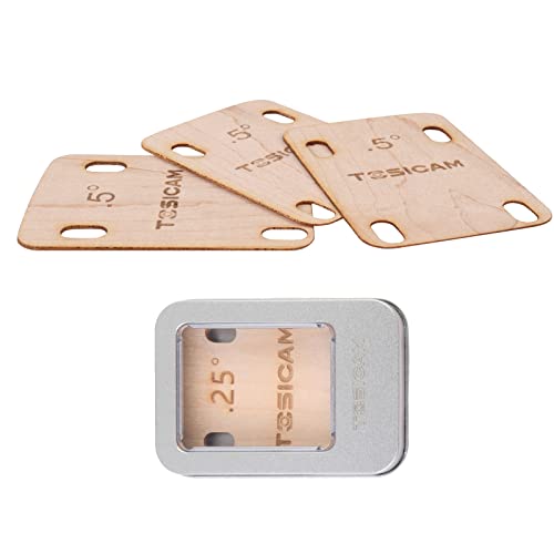 3pcs Maple Guitar Neck Shims 0.5 Degree