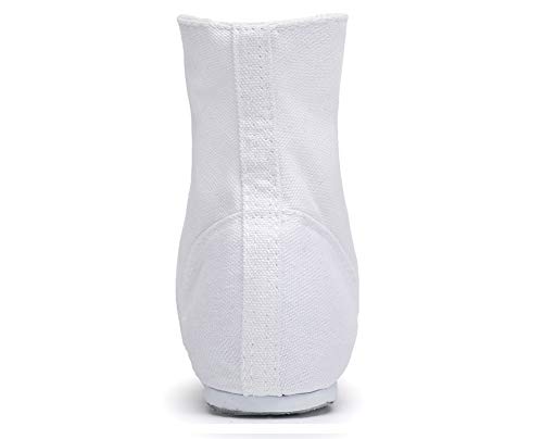 Image of Canvas Jazz Dance Boots Ballet Dancing Sneakers for Adult Men Women (5 /35，White