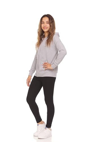 Pink Angel 2-Pack Toddler and Big Girls Leggings: Light Grey Cotton Spandex Stretch Pants for Kids – School, Dance, Yoga, and Ballet Clothing3