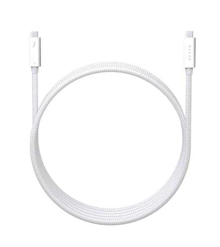 Image of Razer Thunderbolt 4 Cable (2.0 Meter) - Up to 40 Gigabit per Second, Up to 8K Resolutions | White