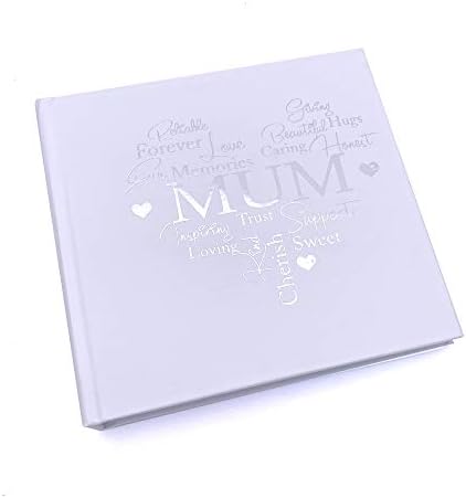 ukgiftstoreonline Mum Themed Photo Album For 50 x 6 by 4 Photos Silver Print