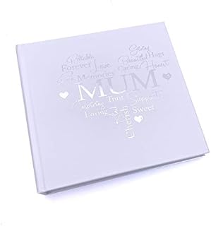 ukgiftstoreonline Mum Themed Photo Album For 50 x 6 by 4 Photos Silver Print