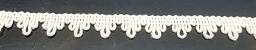 White Cotton Lace, Crochet Lace (10 Mtrs) Trims Used for Suits, Dresses, Embroidery, Crafts, Trim, Borders, Embroidered Lace, Applique, Fabric lace, Sewing Supplies, Cotton Works Laces