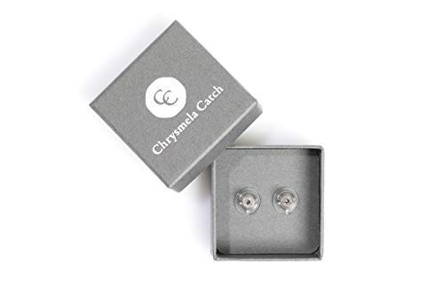 Most Secure Earring Back By Chrysmela Platinum Patented Technology Automatically Fit And Lock All Types Of Earring Posts Replace Screw Backs, La Pousset, Butterfly Backs #TOP4
